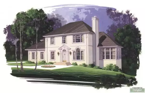 image of traditional house plan 7605